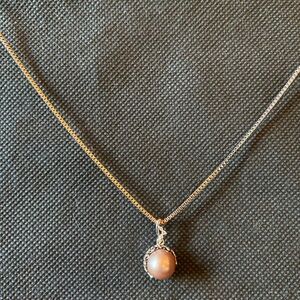 Sterling Silver Edison Pearl Pendant Necklace